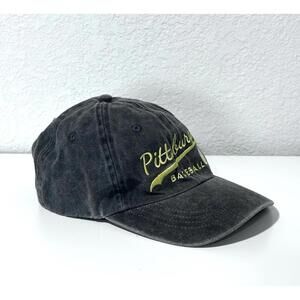 Pittsburgh Pirates Hat Baseball Cap Distressed Gray Adjustable Strap One Size